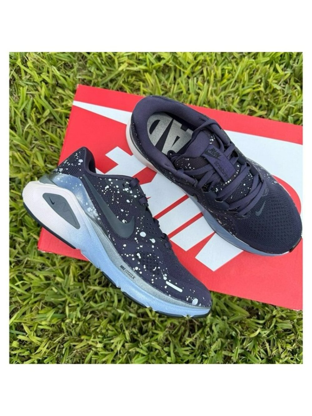 6.5 WOMEN'S NIKE STRUCTURE 26 SE CAVE PURPLE / SPLASH SILVER RUNNING HV1727-500 - Picture 5 of 9